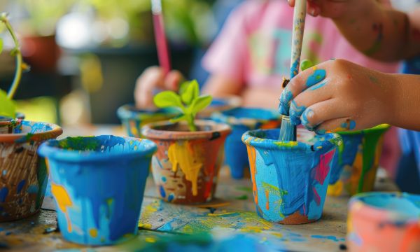 Kids Craft Corner: Painting Succulent Pots
